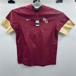 NWT Nike FSU Seminoles Short Sleeve 1/4 Pullover lightweight Jacket Mens Large L
